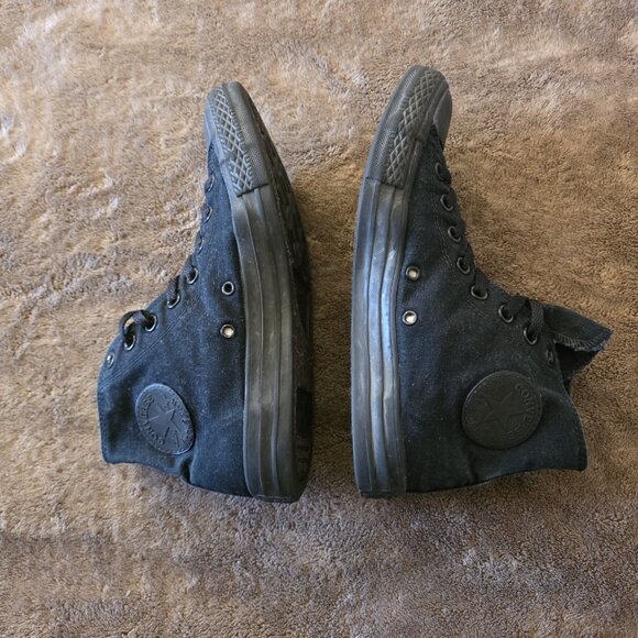 Converse Chuck Taylor All Star High Top Black Canvas Sneakers Men’s 7 Women’s 9 - Picture 9 of 13